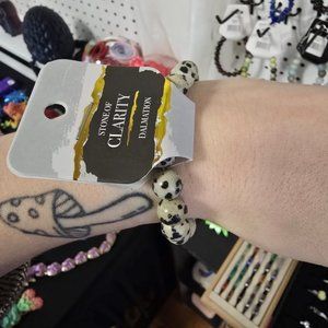 Dalmatian Crystal 8 mm Stretch Bracelet